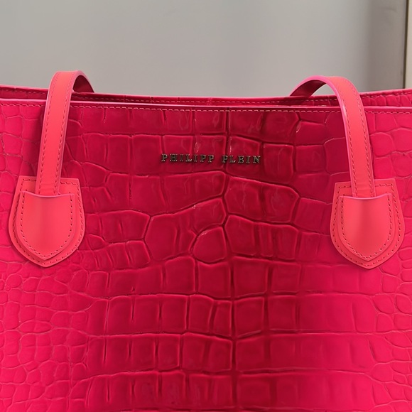 Philipp Plein pink ombré  croc-style tote - Picture 9 of 16